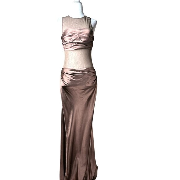 NBD Fiza Maxi Dress in Brown XSmalll New Without Tags Womens - Picture 4 of 9